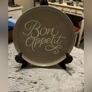 Elegant Gray Bon Appetit Plate